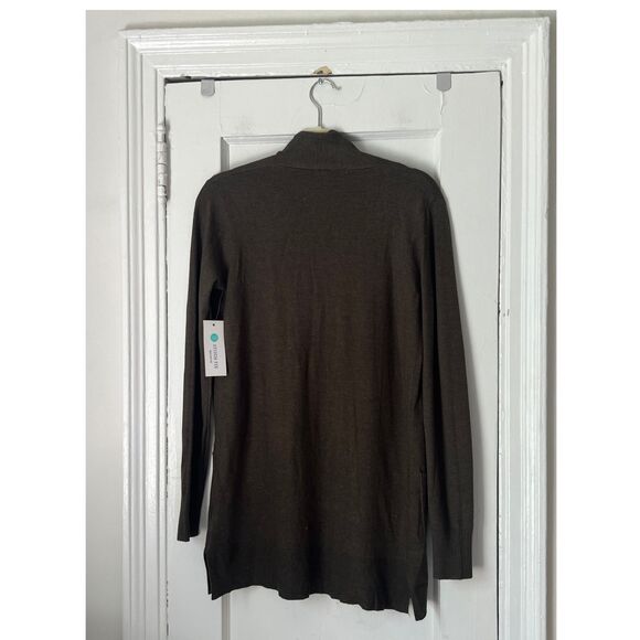 Pink Clover Sweater Women's Size XS Open Front Cardigan  Teal Green Penton - Picture 2 of 10